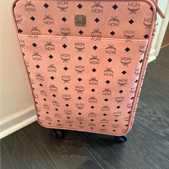 MCM Handbags - MCM Pink Logo Rolling Luggage